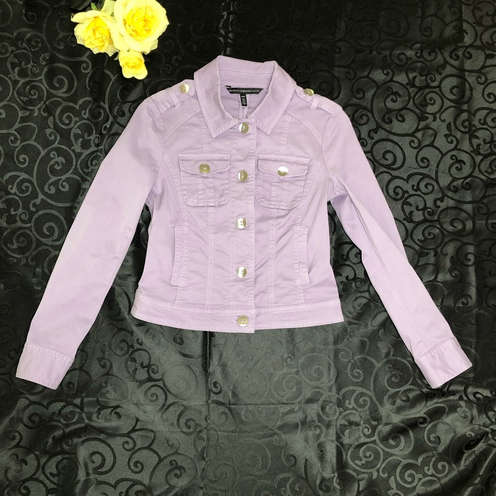 White House Black Market (WHBM) Light Weight Purple Jacket - Picture 2 of 10